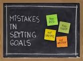 Mistakes in seeting goals